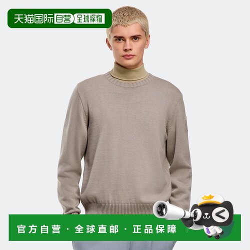 自营欧洲直邮Canada Goose加拿大鹅 男士石灰色美利奴羊毛圆领毛