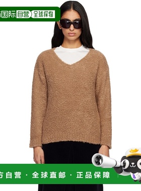 1h可退 香港直邮MaxMara 麦斯玛拉 女士 黄褐色 Pantera 毛衣 252