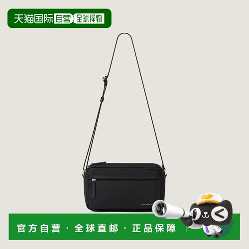 自营欧洲直邮Givenchy纪梵希 Essential U男士黑色尼龙斜挎包
