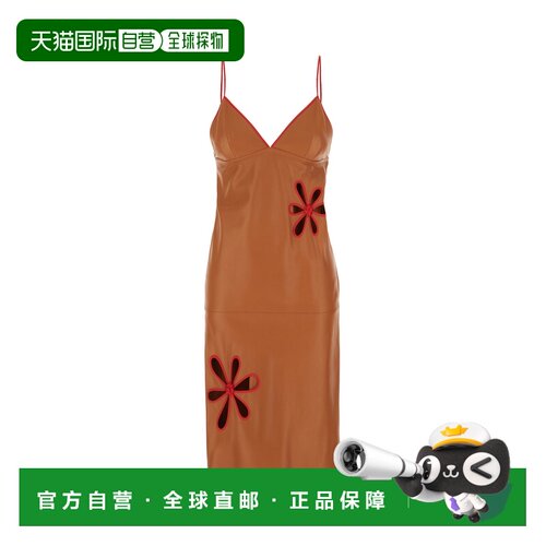 香港直邮Fendi 芬迪 女士 皮革连衣裙(吊带) FPB662AW9M淡褐色