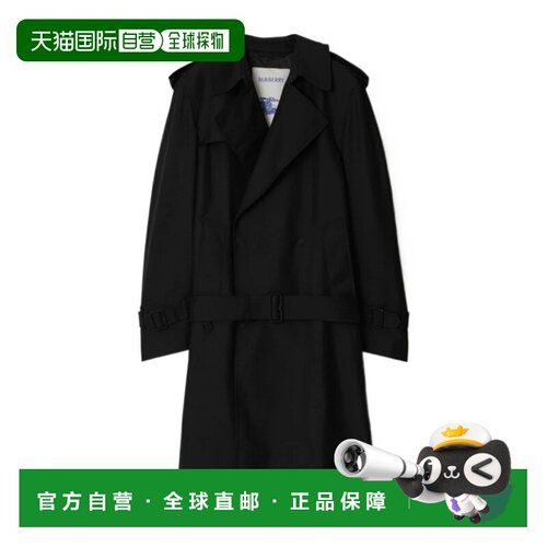 香港直邮Burberry 徽标翻领大衣 80888221博柏利