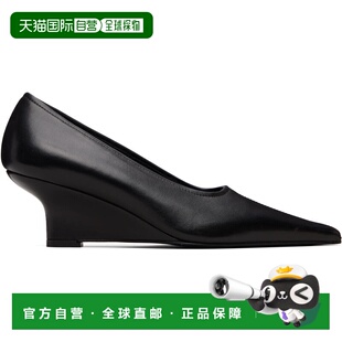 1h可退 香港直邮toteme 女士 黑色 Sharp Nappa Wedge 中跟鞋 261