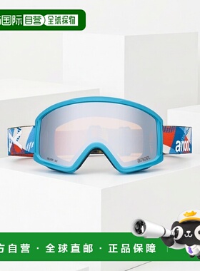 自营欧洲直邮Burton Tracker2.0男孩蓝色镜框银琥珀色滑雪镜+MFI