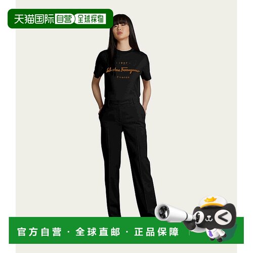 1h可退 香港直邮Salvatore Ferragamo 徽标T恤 11C466