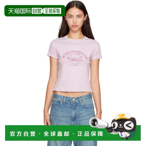 香港直邮A.P.C. 女士 粉色 Vintage Camping Logo T恤 COHOWF2659