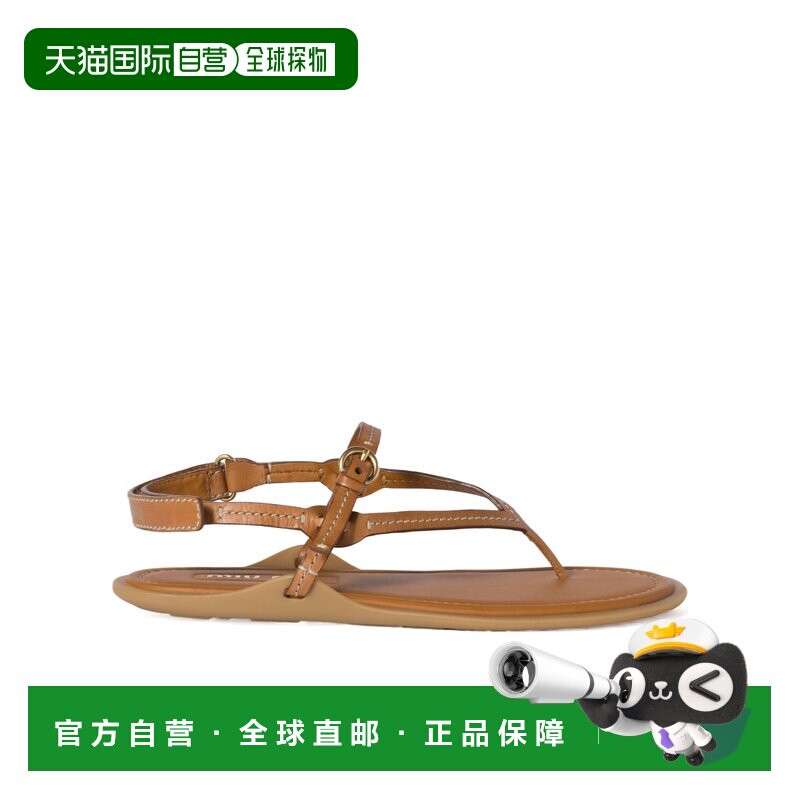 1h可退 香港直邮MIU MIU 女士凉鞋 5Y410E070F005F0018 AW2025 棕