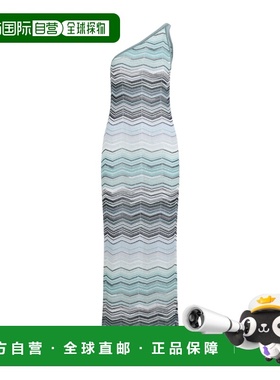 1h可退 香港直邮Missoni 单肩条纹连衣裙 DS26SG1GBK01H9SMSN4