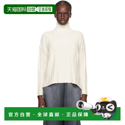 香港直邮MaxMara 麦斯玛拉 女士 白色 Beira 高领毛衣 2333661236