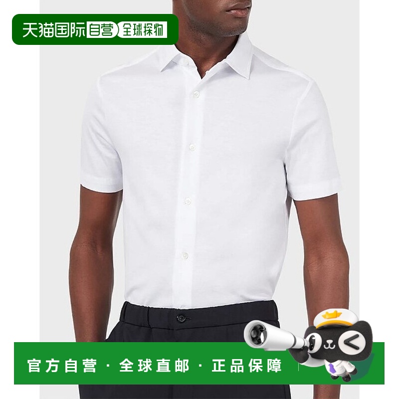 香港直邮Emporio Armani 徽标短袖衬衫 8N1CG01JUVZ阿玛尼