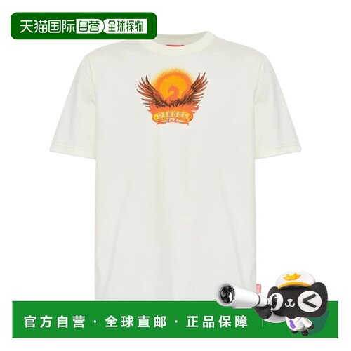 香港直邮DIESEL 男士T恤 A228320EFBS141A AW2026 白色 图案印花T