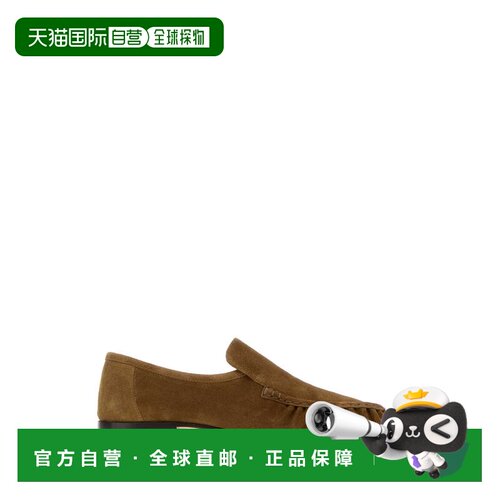 1h可退 The Row 男士 TWO 驼色绒面革乐福鞋 F2170L805男鞋一脚蹬