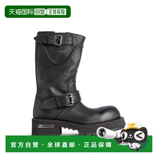 自营欧洲直邮Balenciaga巴黎世家 Venom女士黑色小牛皮带扣束带高