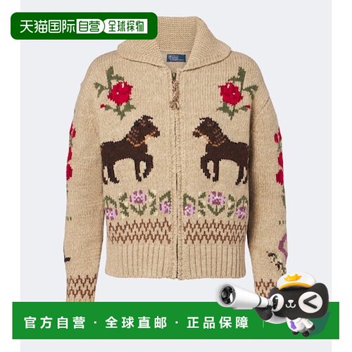 香港直邮Polo Ralph Lauren Polo 拉夫 劳伦 女士 嵌花羊毛棉质拉