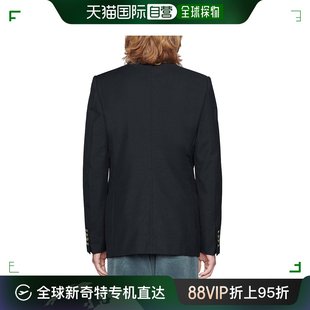 香港直邮GucciGUCCI 男士 99新未使用 蓝色棉质羊毛马海毛夹克