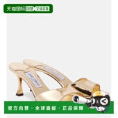 香港直邮Jimmy Skye Choo 1h可退 周仰杰 女士 金属感皮质凉拖