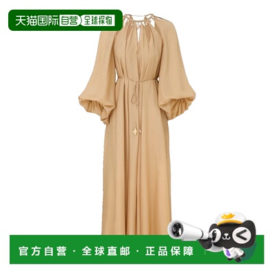 ZIMMERMANN 女士 MAHON 精饰真丝长款连衣裙长裙 【付后1h可退】