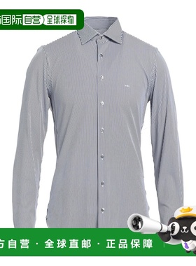 1h可退 香港直邮Michael Kors 迈克高仕 男士 条纹衬衫 blue蓝色
