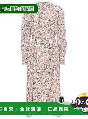 香港直邮Chloe 蔻依 女士 花朵真丝乔其纱中长连衣裙 000767丝绸