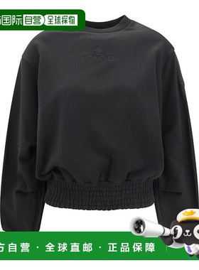 1h可退 香港直邮Moncler 盟可睐 女士 FELPA CON 徽标针织衫 8G00