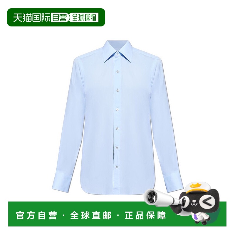 1h可退 香港直邮Tom Ford 汤姆 福特 男士 府綢修身襯衫 HSBC01CG
