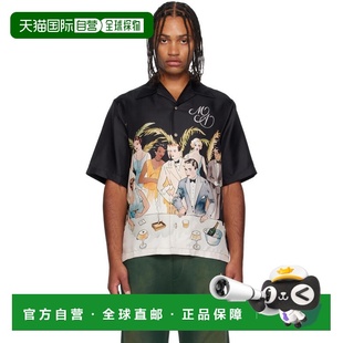 1h可退 香港直邮AMIRI 男士 黑色 Bar Scene 衬衫 AMSTCA1192