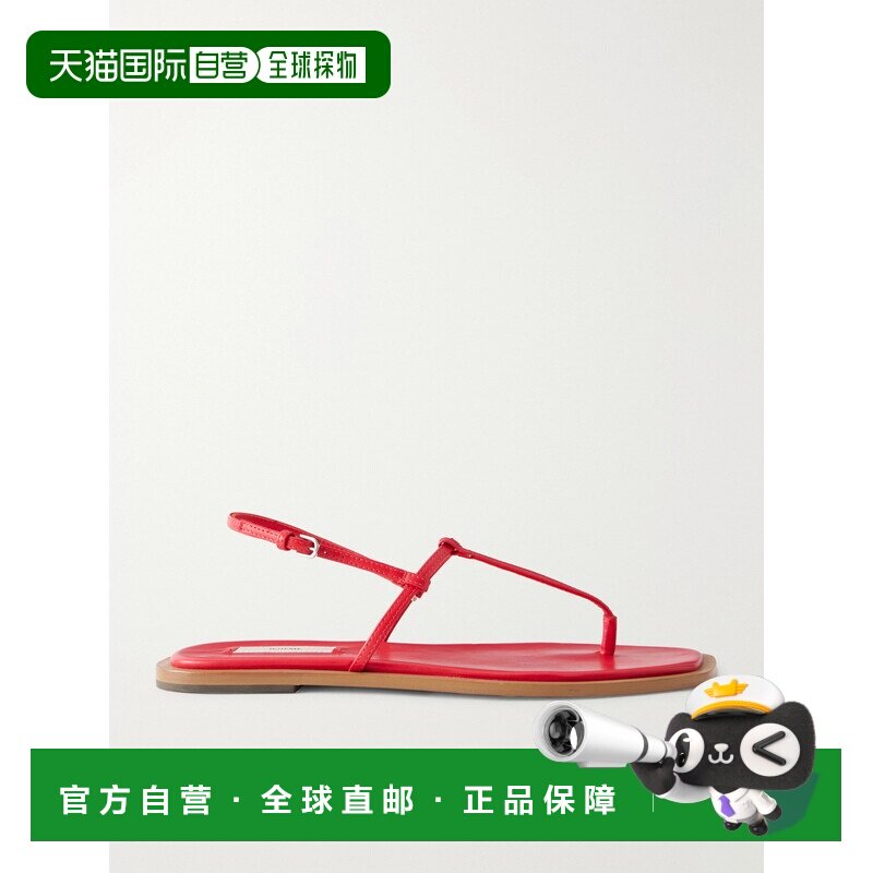 香港直邮toteme 女士 T型带皮质平底鞋 263WAS0336LE0210405REDDE