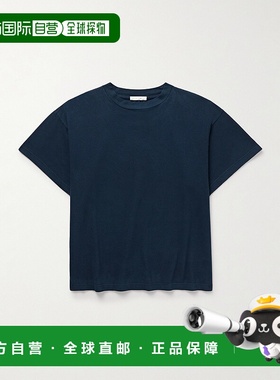 1h可退 香港直邮The Row 男士 Sato 棉针织T恤 904K526 blue蓝色