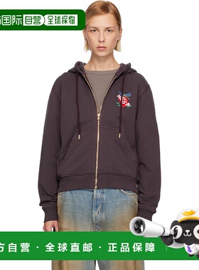 1h可退 香港直邮Casablanca 女士 紫色 Dragonfly Floral Embroid