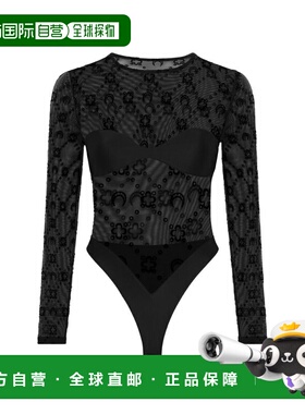 香港直邮Marine Serre 女士 SERRE 海军风黑色上衣 WTO474ACJER00