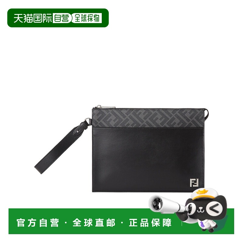 香港直邮FENDI 25FW FF Squared 手拿包 Men