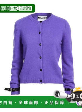 1h可退 香港直邮Moschino 莫斯奇诺 女士 针织开衫 purple紫色 舒