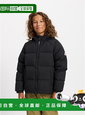 欧洲直邮Pyrenex Sten Smooth 黑色男女童连帽羽绒服保暖防风鸭绒