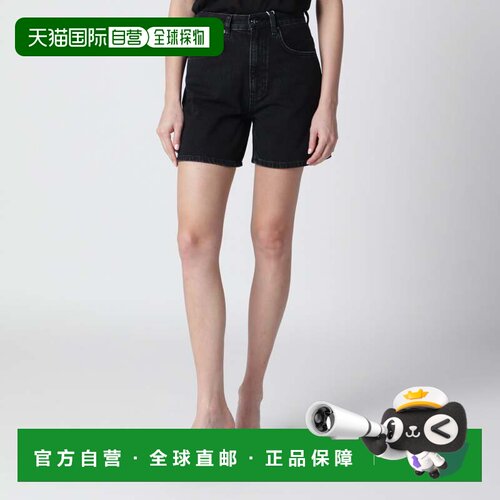 香港直邮ANINE BING 女士 DELANEY 复古黑色牛仔短裤 A0512435COV