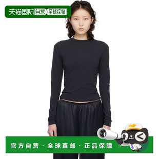 1h可退 香港直邮SKIMS 女士 黑色 Cotton Jersey 长袖 T 恤 APTSH