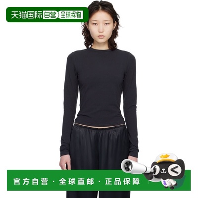1h可退 香港直邮SKIMS 女士 黑色 Cotton Jersey 长袖 T 恤 APTSH