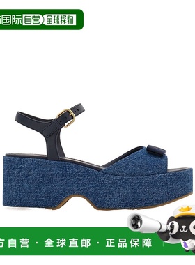 香港直邮Salvatore Ferragamo 标志性蝴蝶结厚底凉鞋 01K122