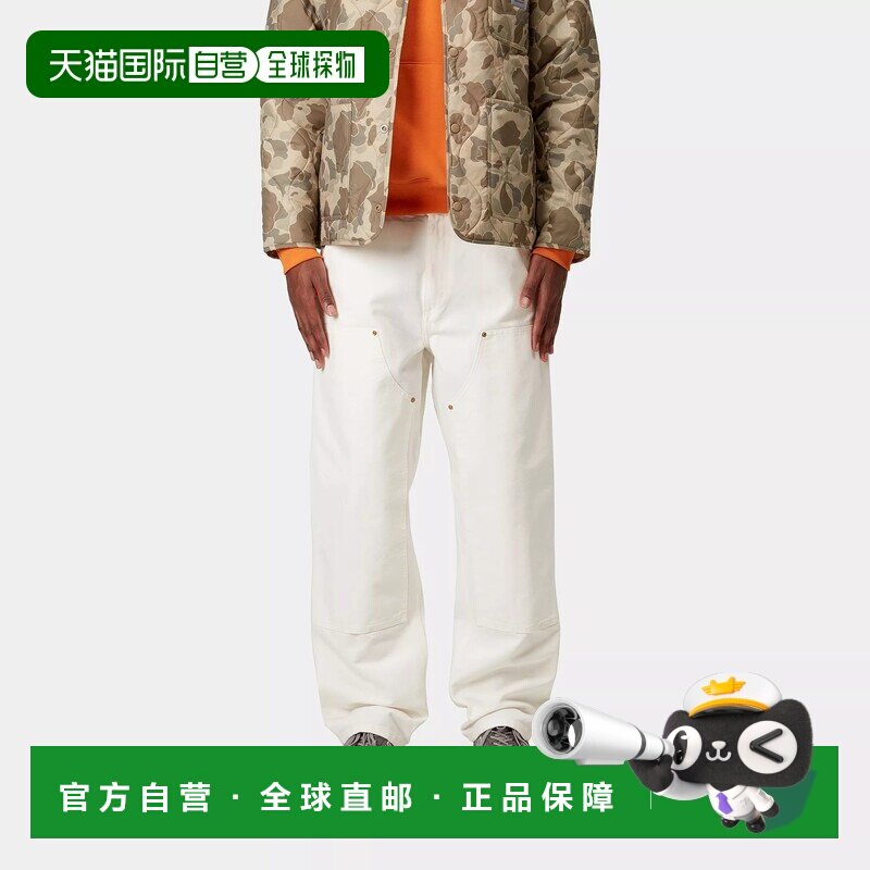 自营欧洲直邮Carhartt Wip 男士米色棉休闲裤牛仔裤直筒裤工装
