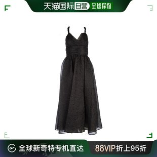 香港直邮DIOR 女士黑色百褶吊带裙子