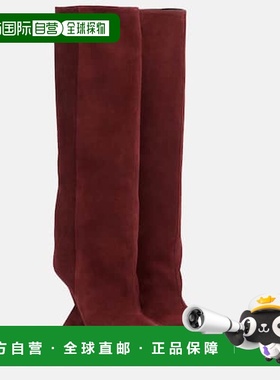 香港直邮The Attico 女士 CHEOPE 105 高跟及膝绒面革靴子女鞋