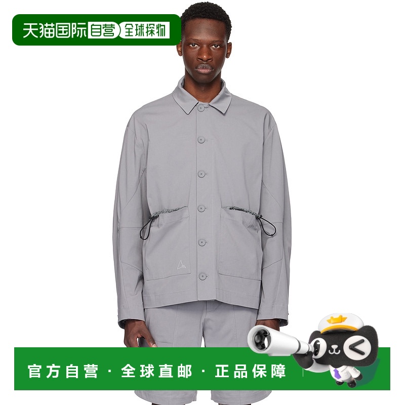 香港直邮Roa 男士 灰色纽扣衬衫 RBMW066F 舒适时尚印花