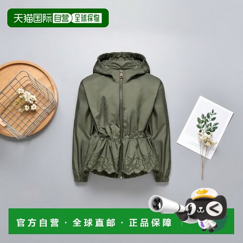 欧洲直邮盟可伶可俐 Manolya 花卉刺绣连帽雨衣