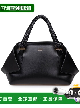 香港直邮Salvatore Ferragamo logo手提包 SCARF TH S NERO