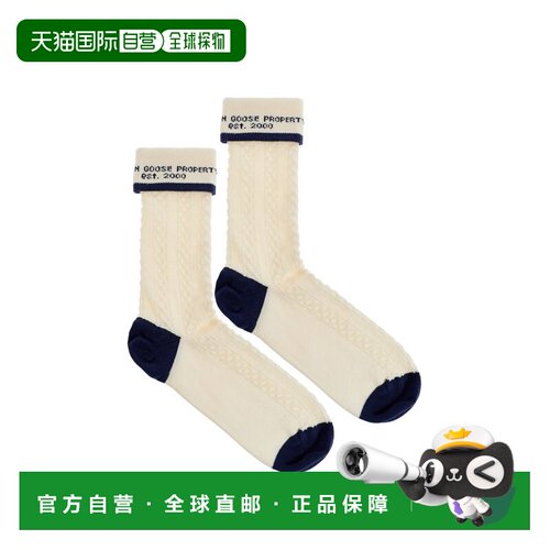 香港直邮GOLDEN GOOSE 女士 HIGH RIB/BRAID/ 提花徽标袜子 GUP02
