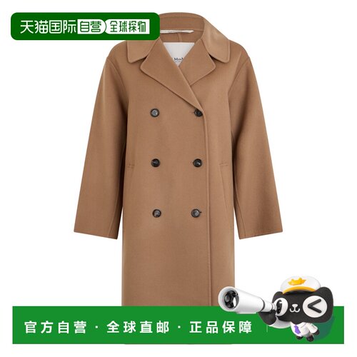 1h可退 香港直邮'S Max Mara 女士 双排扣初剪羊毛大衣 SMMMAGNOL