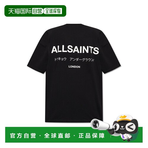 1h可退 香港直邮ALL SAINTS 男士T恤 UNDERGROUNDM071PBJETBLACK