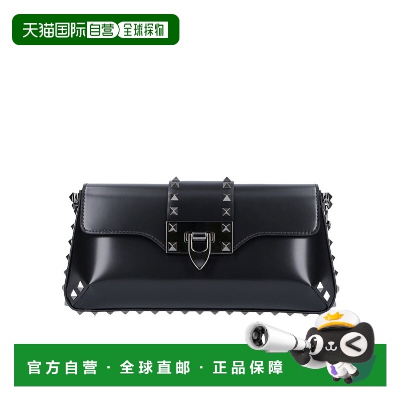 【99新未使用】香港直邮Valentino 铆钉翻盖单肩包 3W0B0M76PAU