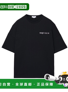 1h可退 香港直邮mcqueen 亚历山大 麦昆 男士 黑色 Oversized McQ