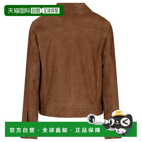 1h可退 香港直邮YVES SALOMON 女士 绒面革夹克 26EYV21955APAV