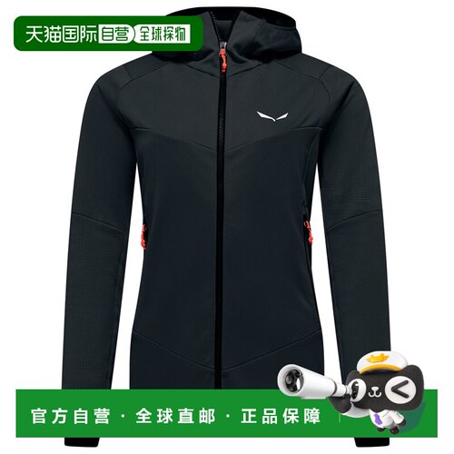 欧洲直邮SALEWA 女士户外风衣 1055497BLACKOUT CO 黑色