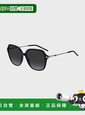 自营欧洲直邮HUGO BOSS雨果BOSS BLACK 带金属镜腿黑色醋酸纤维太